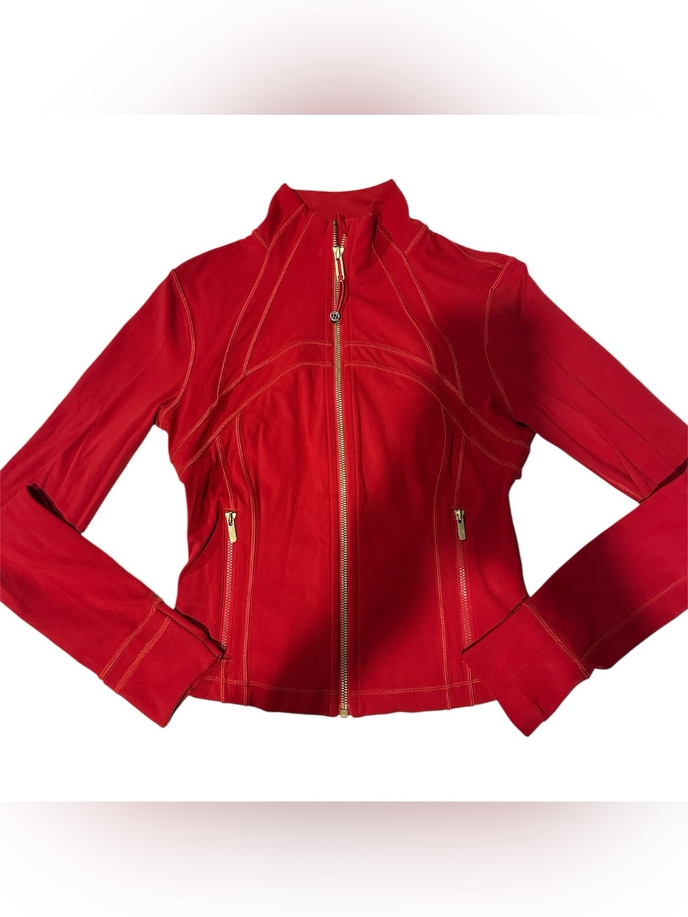 Lululemon Define Cropped Jacket Red/Gold size 6